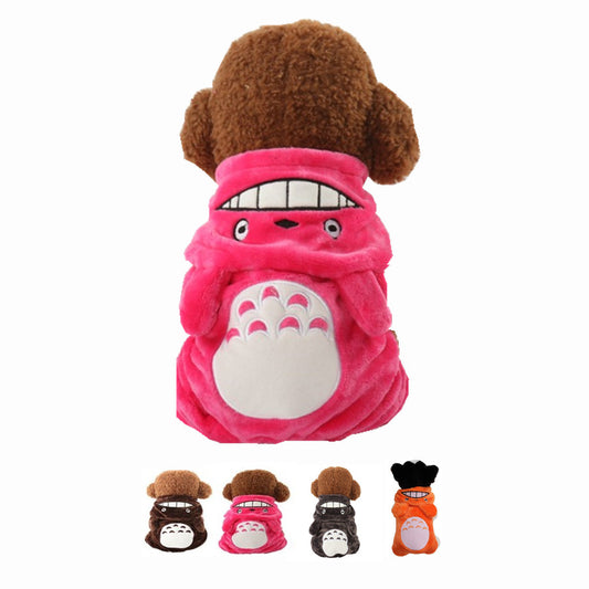 Pet Dog Clothes Pet Dog Warm Coat With Hooded Cute Animal Totoro Pack