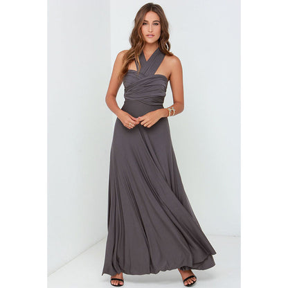 Long Wrap Dress - - dress