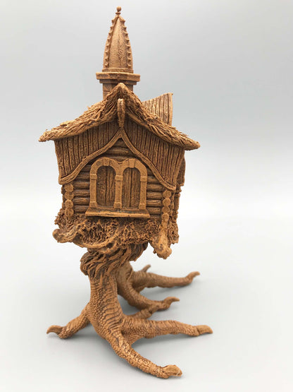 Baba Yaga Hut Statue, Hand Painted Resin Sculpture | Russian Folklore Figurine | Witch House Statue | Fantasy Art for Gothic Home Decor - -