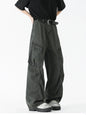 Men's Vintage Washed Cargo Jeans - Military Green -