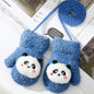 Cute Cartoon Baby Winter Mittens - Blue Free Size - mittens