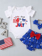 Children's My First 4th of July Bodysuit & Skort & Headband Set - Royal Blue -