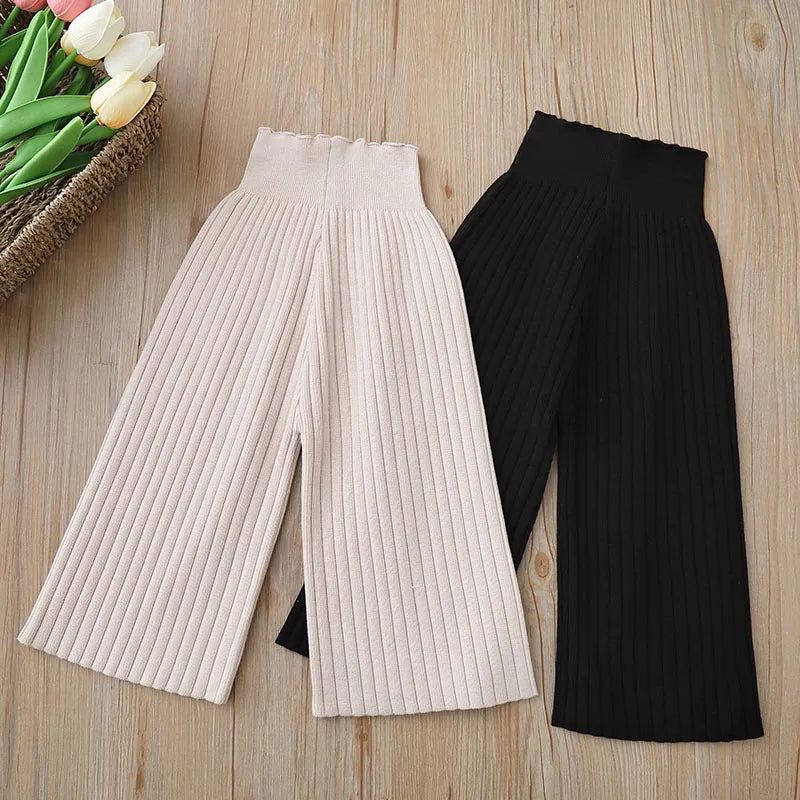 Kids Knitted Wide Leg Pants