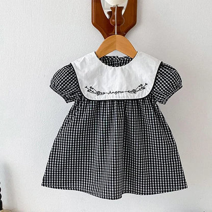 Baby Sleeveless Princess Dress white black