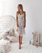 Sleeveless Lace Elegance Dress - white L - dress