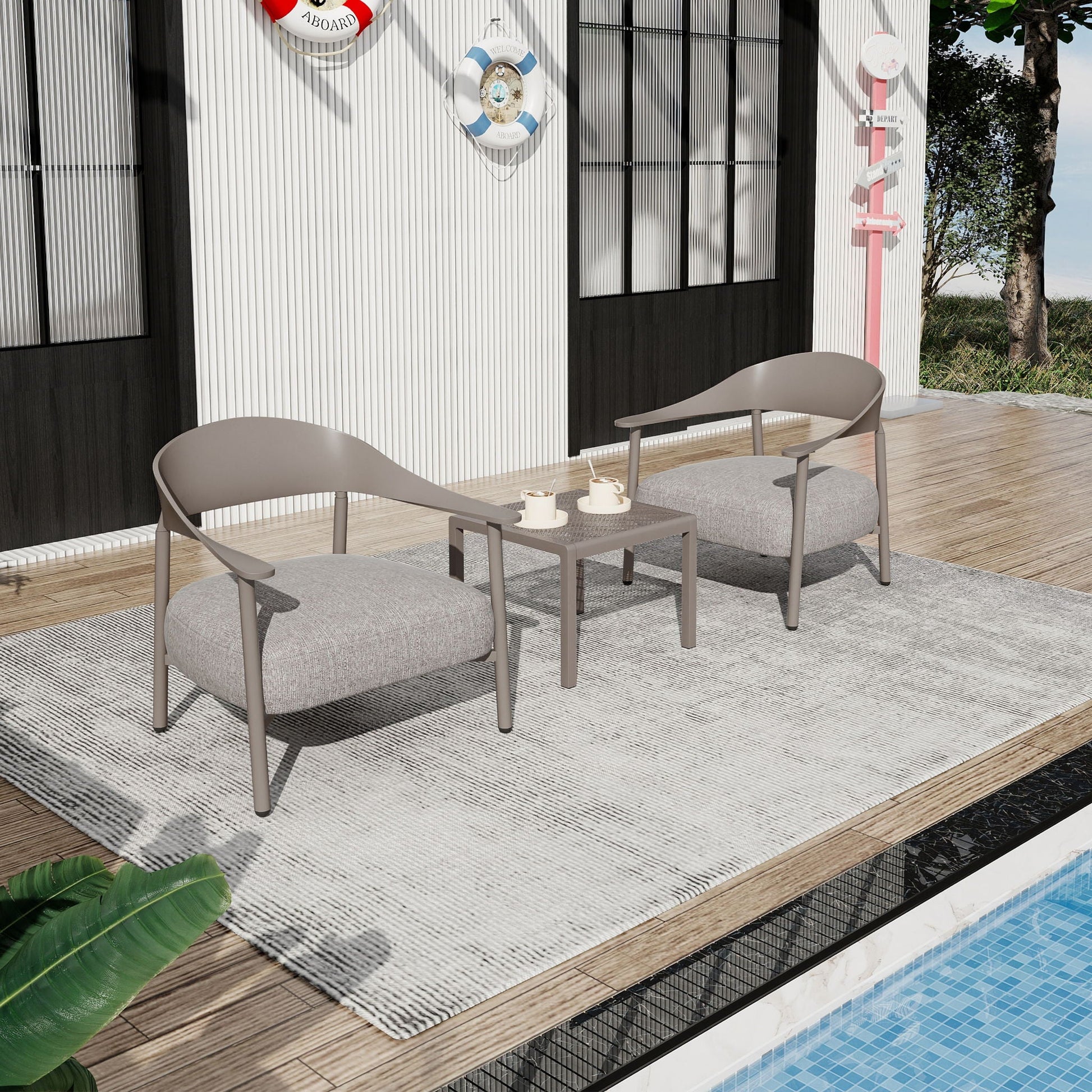 Furniture Set With Seat Cushions, Sturdy And Durable- Unique Piece Furniture- {{Product type}}