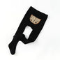 Embroidered Cotton Cartoon Pantyhose for Babies - Black 2to4 - leggings
