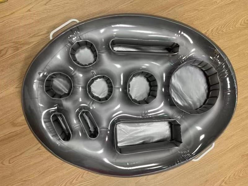PVC Inflatable Drink Tray for Pool Parties - Silver - pool float