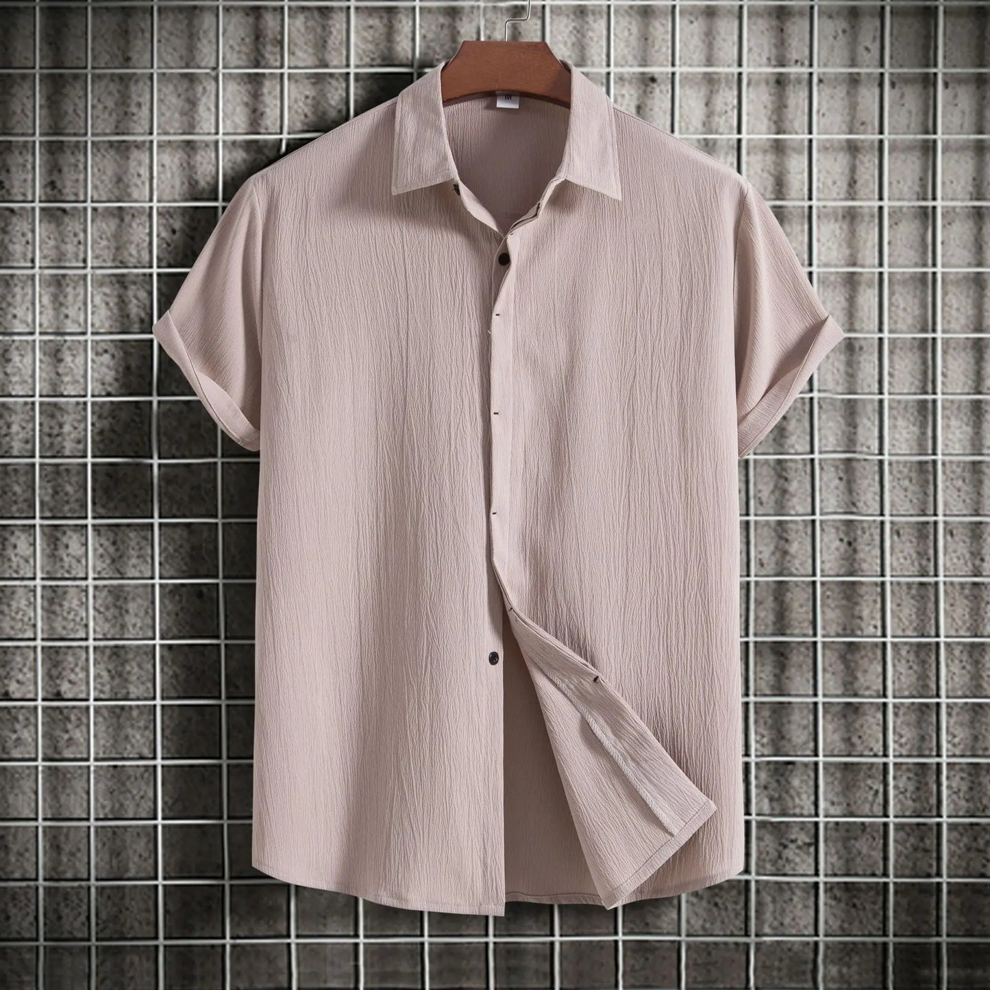 Wholesale Breathable Soft Summer Casual Short Sleeve Button Up Shirt Men