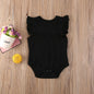 Newborn Baby Girl Sunsuit Outfit Black