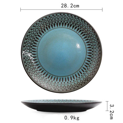 Retro Ceramic Tableware Set - - dinner set