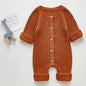 Knitted Baby One Piece brown 18M