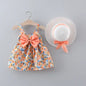 2 Pieces/Set Baby Girl Summer Fashion Dresses Orange 10 (18-24 Months)