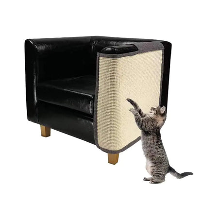 Heavy Duty Anti Scratching Mat Sisal Couch Guard - Light gray right - cat scratcher