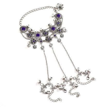 Retro Ethnic Zixia Fairy Bracelet with Integrated Chain Kia Day Design