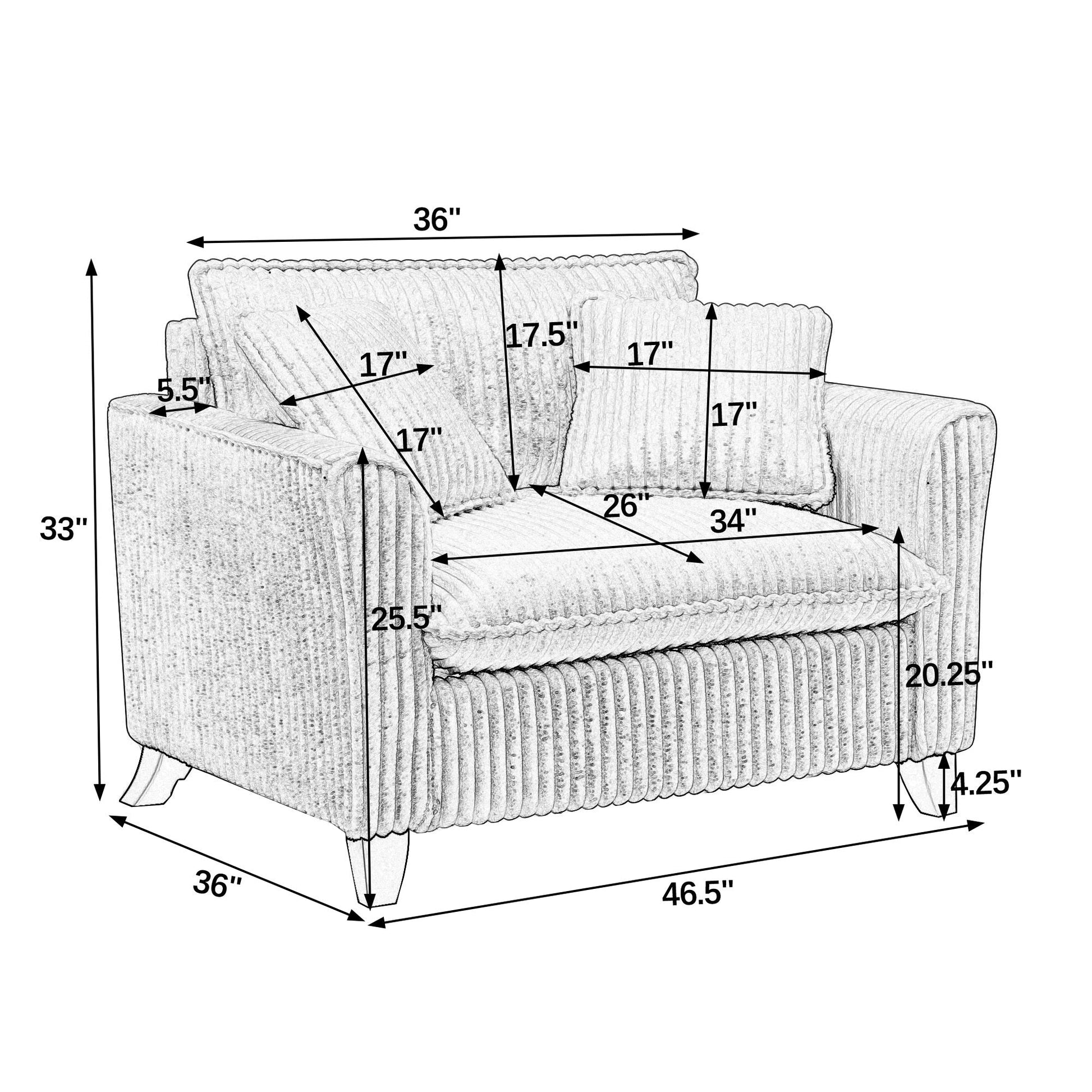Lazy sofa chair, comfortable single-person sofa chair, with a backrest and soft seat cushion, having armrests on both sides, suitable for living room and bedroom - Pink- Montret- {{Product type}}