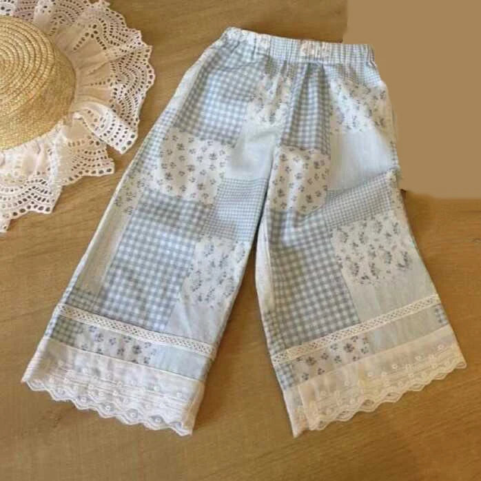 Girls Summer Pants Set Rabbit Pattern