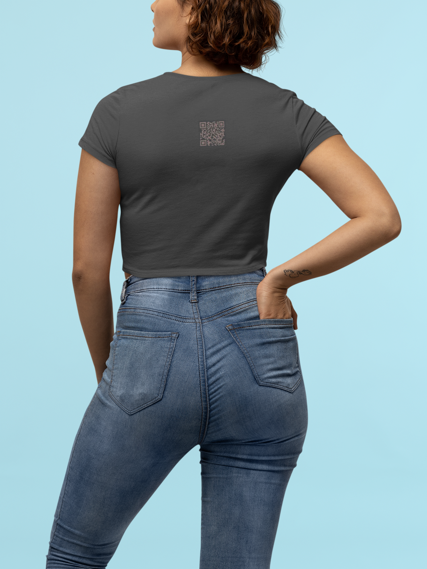 Vintage Beautiful Disaster Tattooed Pin Up Crop Top - - Cropped Graphic Tee