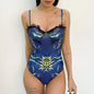 Backless Monokini - Multiple Options - Light Blue -