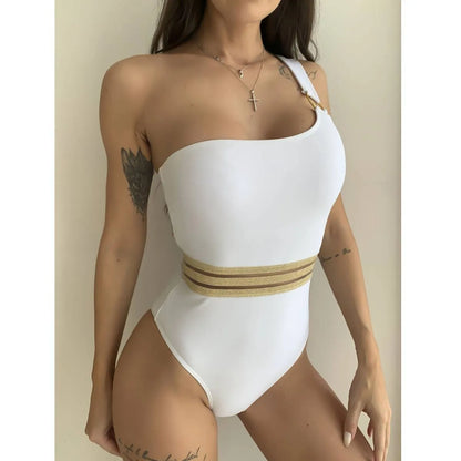 Backless Monokini - Multiple Options - Beige -