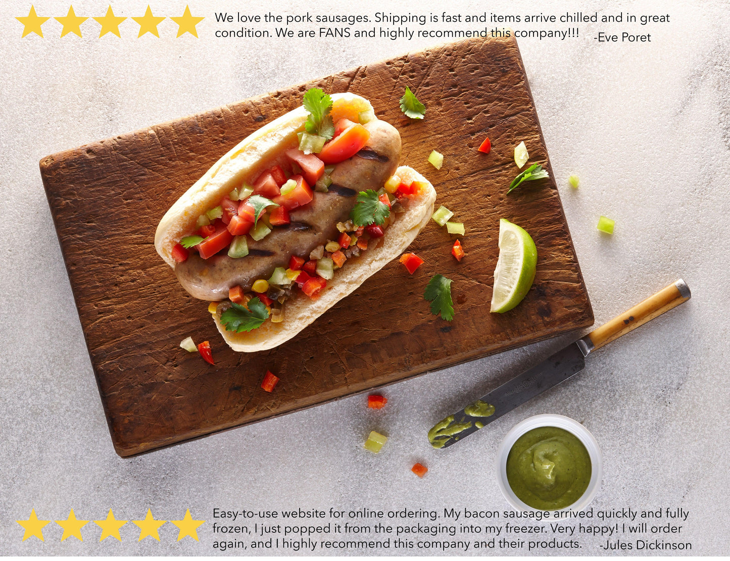 The Bacon Sausage Collection - All Five Flavors - - Encased Meats