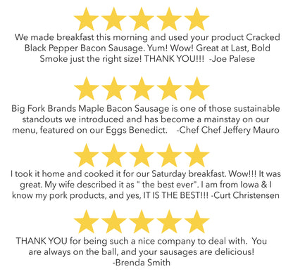 The Bacon Sausage Collection - All Five Flavors - - Encased Meats