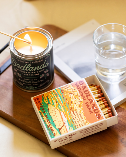 Badlands Vintage National Park Cabin Matches - -