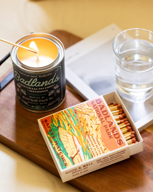 Badlands Vintage National Park Cabin Matches - - matches