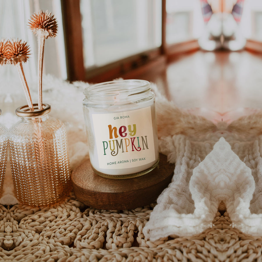 Baked Pumpkin Pie Candle With Gold Lid - - candle