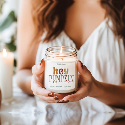 Baked Pumpkin Pie Candle With Gold Lid - - candle