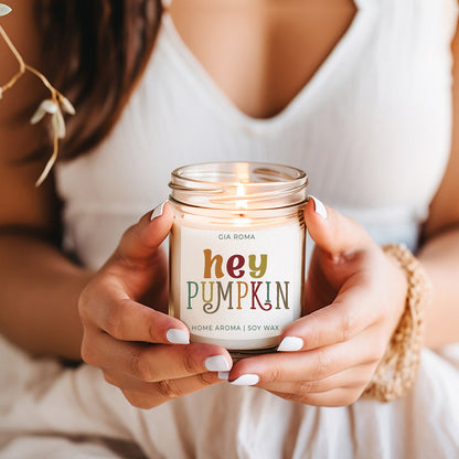 Baked Pumpkin Pie Candle With Gold Lid - - candle