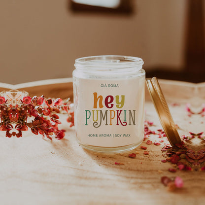 Baked Pumpkin Pie Candle With Gold Lid - - candle