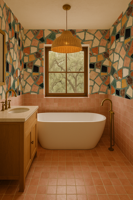 Dolce Terrazzo Wallpaper Teal - - Wallpaper