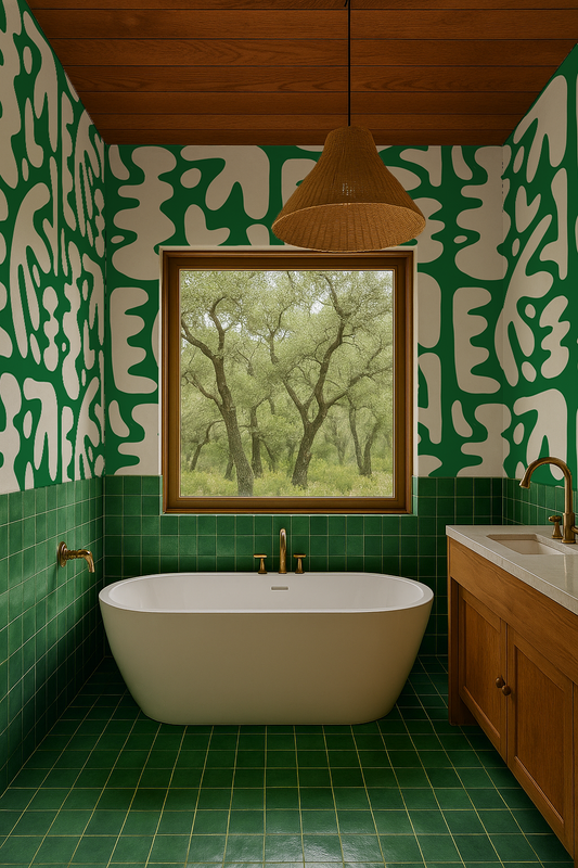 Bubbly Wallpaper Green - - Wallpaper