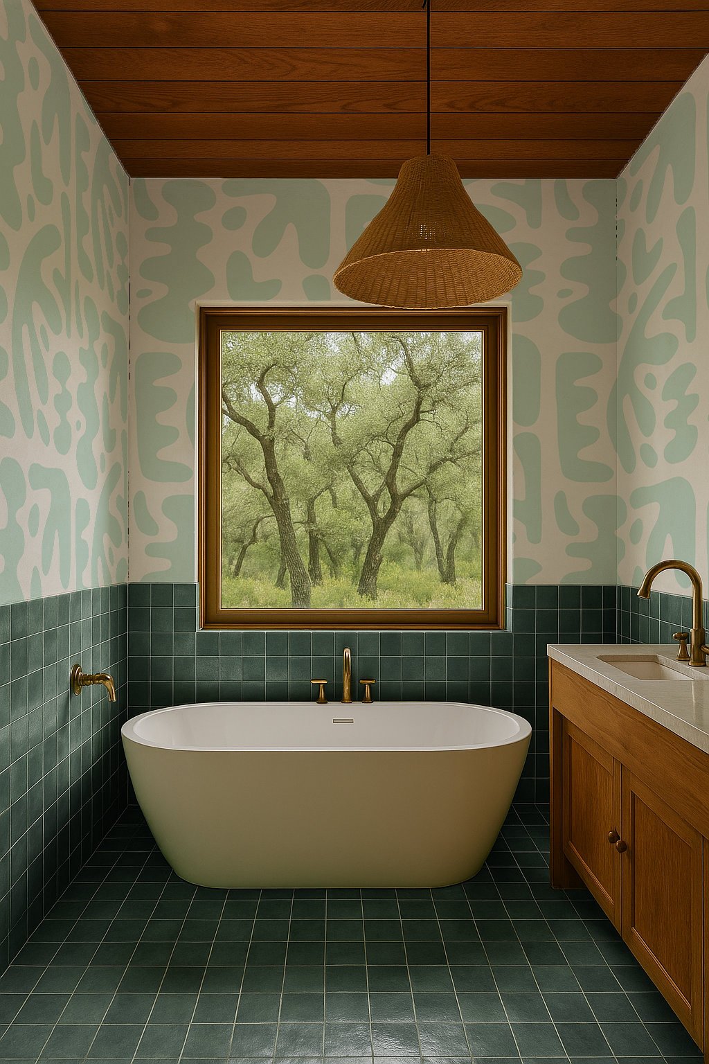 Bubbly Wallpaper, mint- Samantha Santana Creative- {{Product type}}