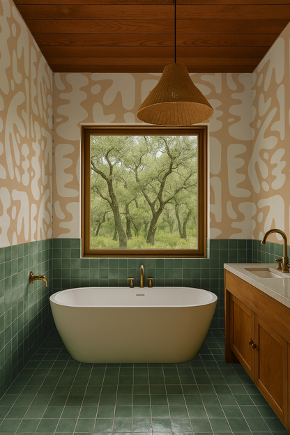 Bubbly Wallpaper, peach- Samantha Santana Creative- {{Product type}}
