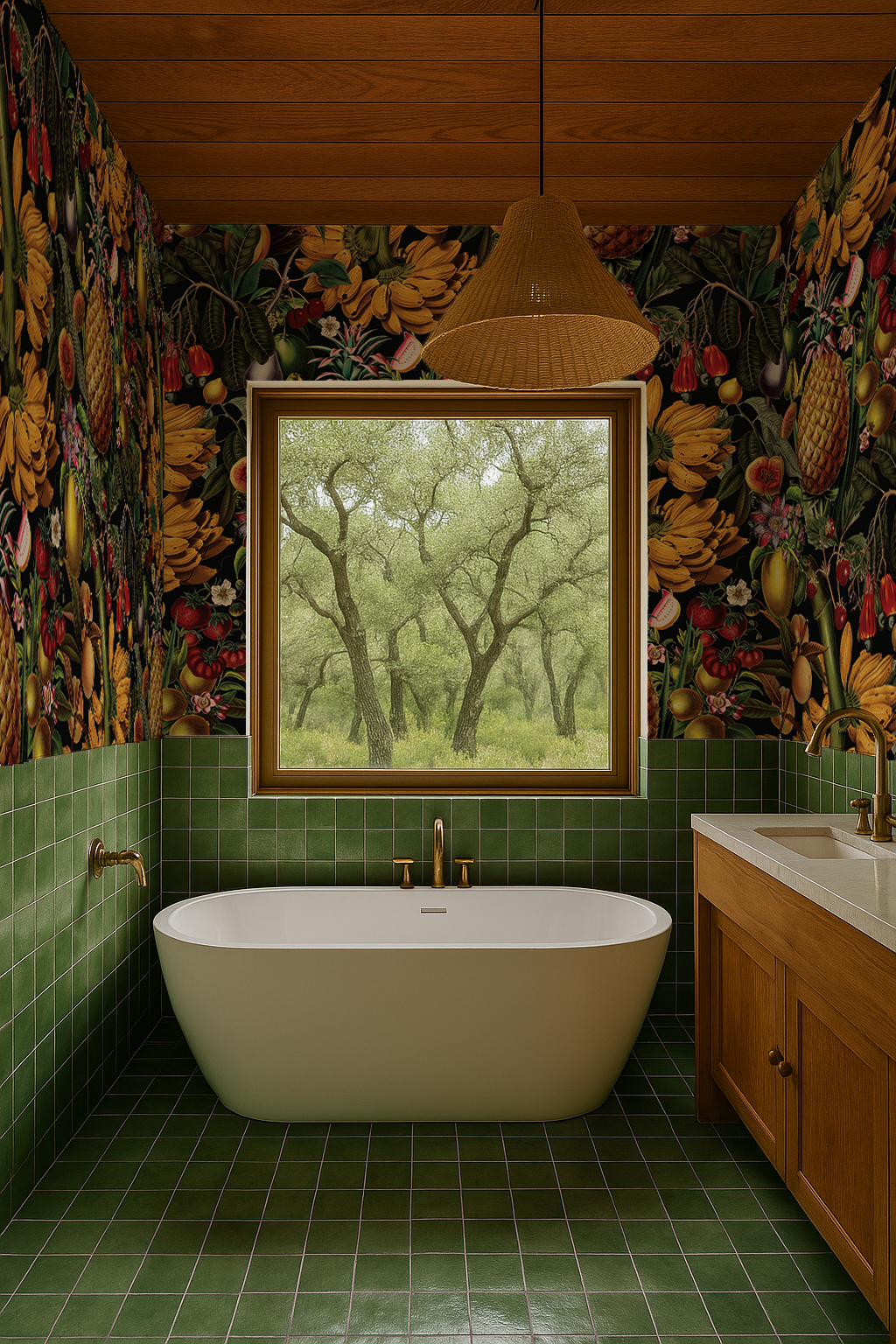 Juicy Fruit Wallpaper, black- Samantha Santana Creative- {{Product type}}