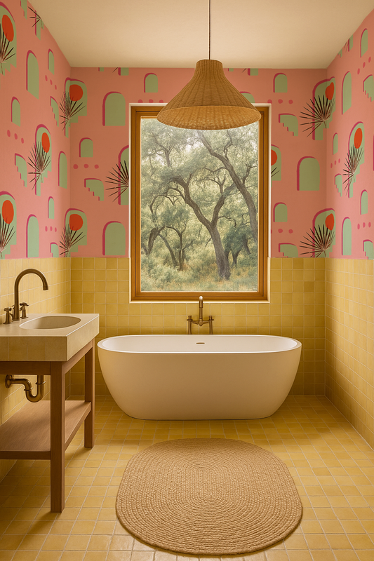 Pueblo Window Wallpaper Pink - - Wallpaper