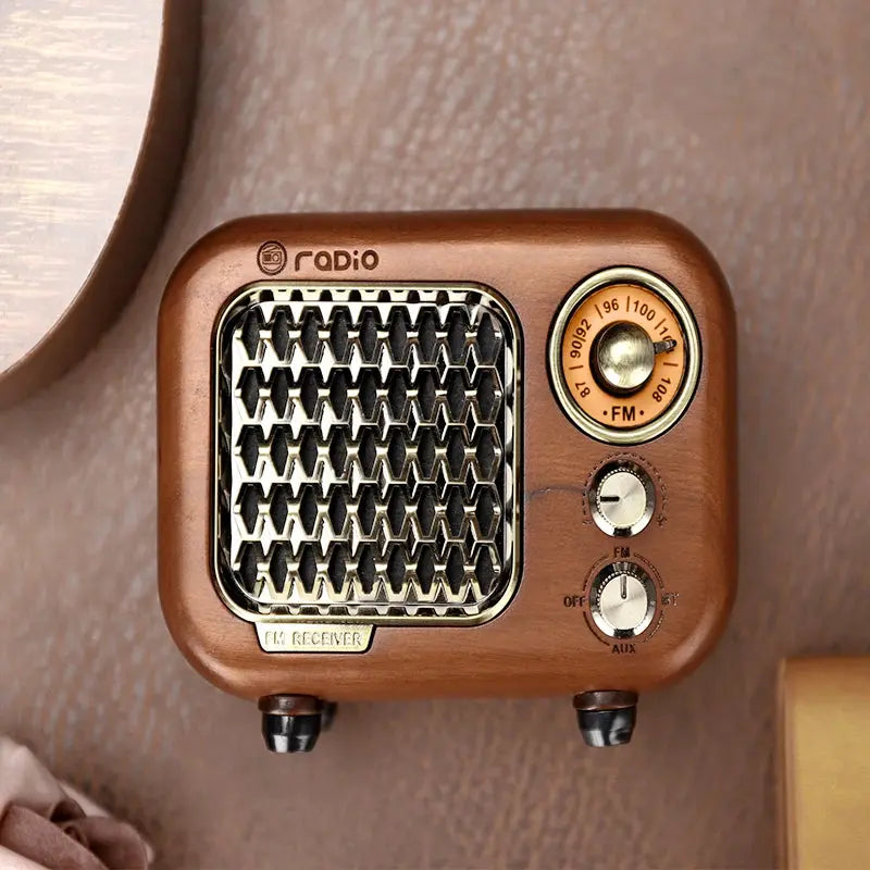 Gift Craft Wooden Portable BT Speaker Vintage brown One size