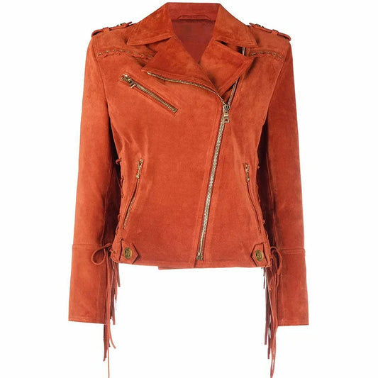 Long Sleeve Hollow Out Casual Suede Jackets Women