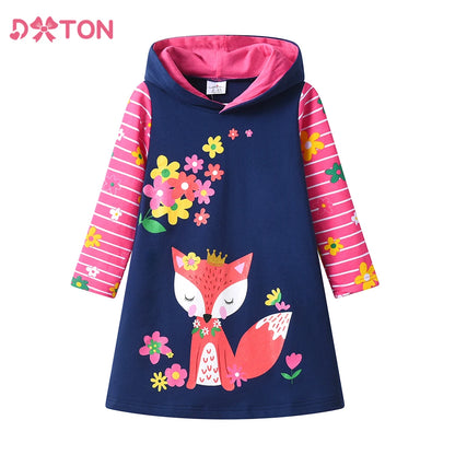 Hooded Girls Cotton Hoodie Dress