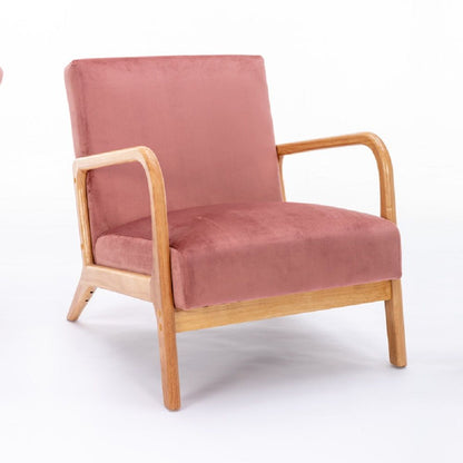 Classic Mid-Century Modern Accent Chairs, Open Framed Armchair With Cushioning- Unique Piece Furniture- {{Product type}}