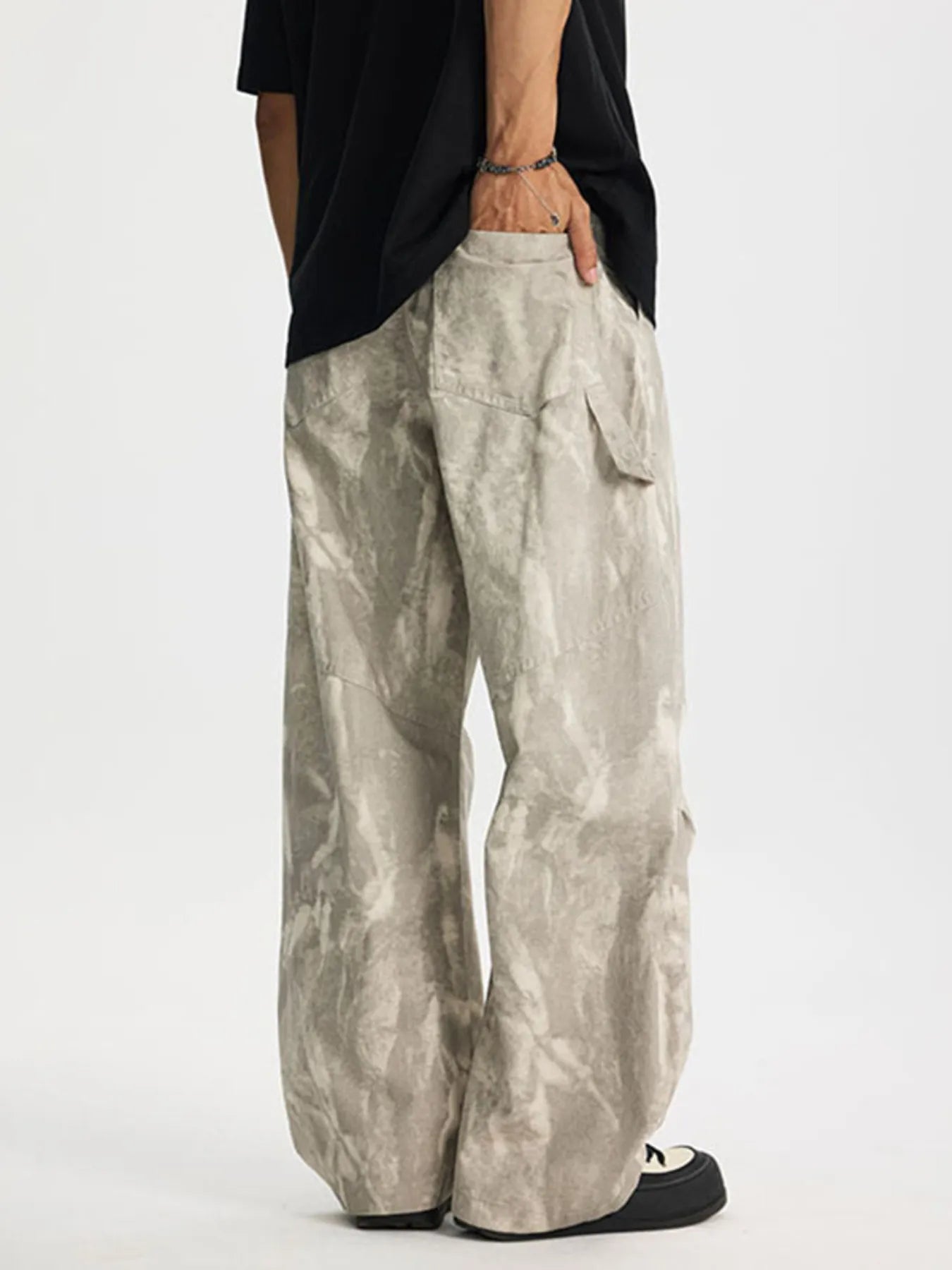 Men's Full Size Relaxed Fit Cargo Pants Plus Size - -