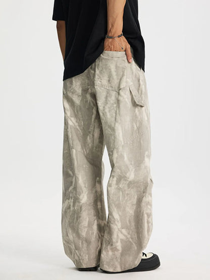 Men's Full Size Relaxed Fit Cargo Pants Plus Size - -