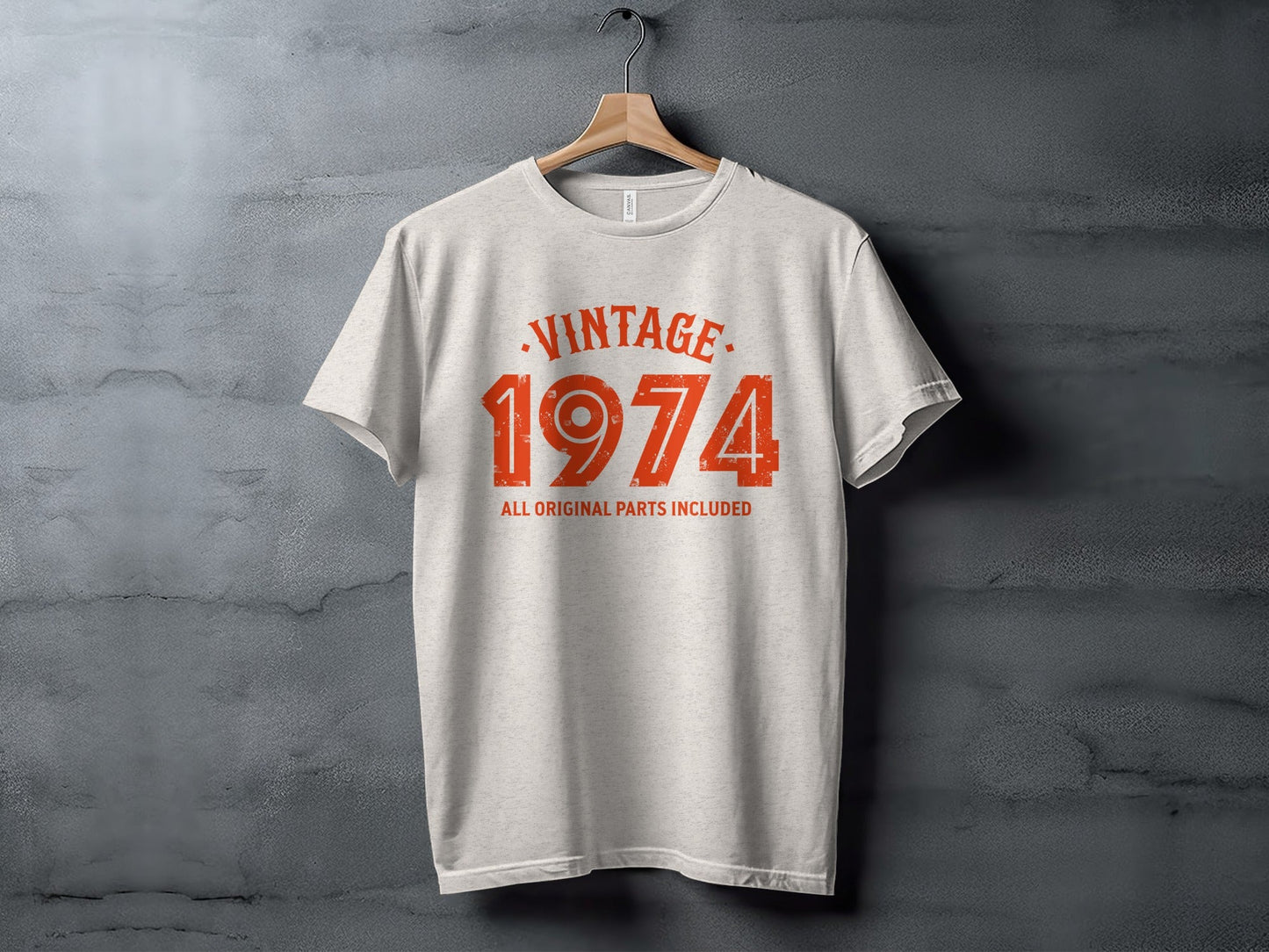 Vintage 1974 All Original Parts Included Birthday T-Shirt- Cloud 16 Clothing Co.- {{Product type}}