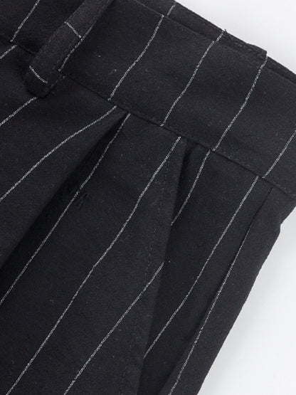 Men's Full Size Striped Wide Leg Pant Plus Size - -