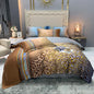 60s Egyptian Organic Cotton Duvet Cover Sets blue brown