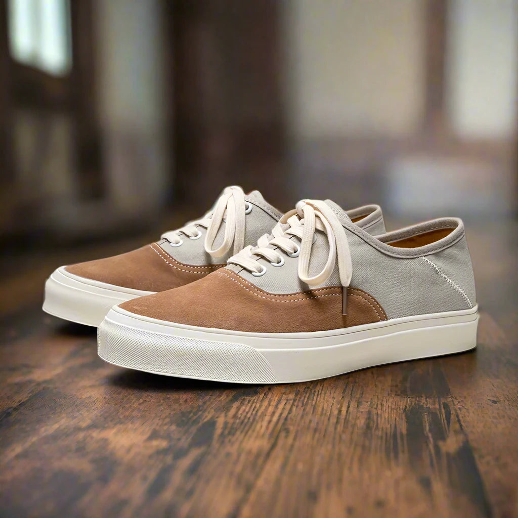 Leather and Suede Shoes for Men Canvas Sneaker