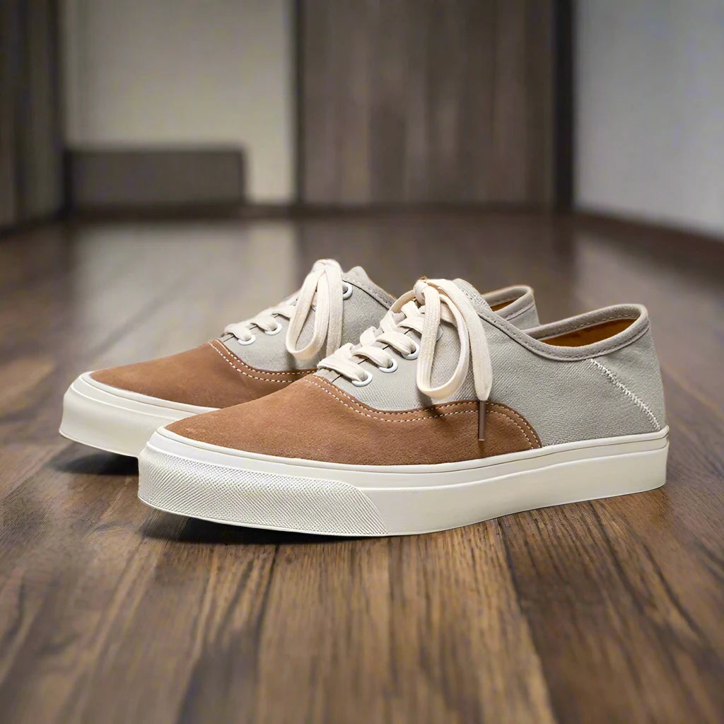 Leather and Suede Shoes for Men Canvas Sneaker