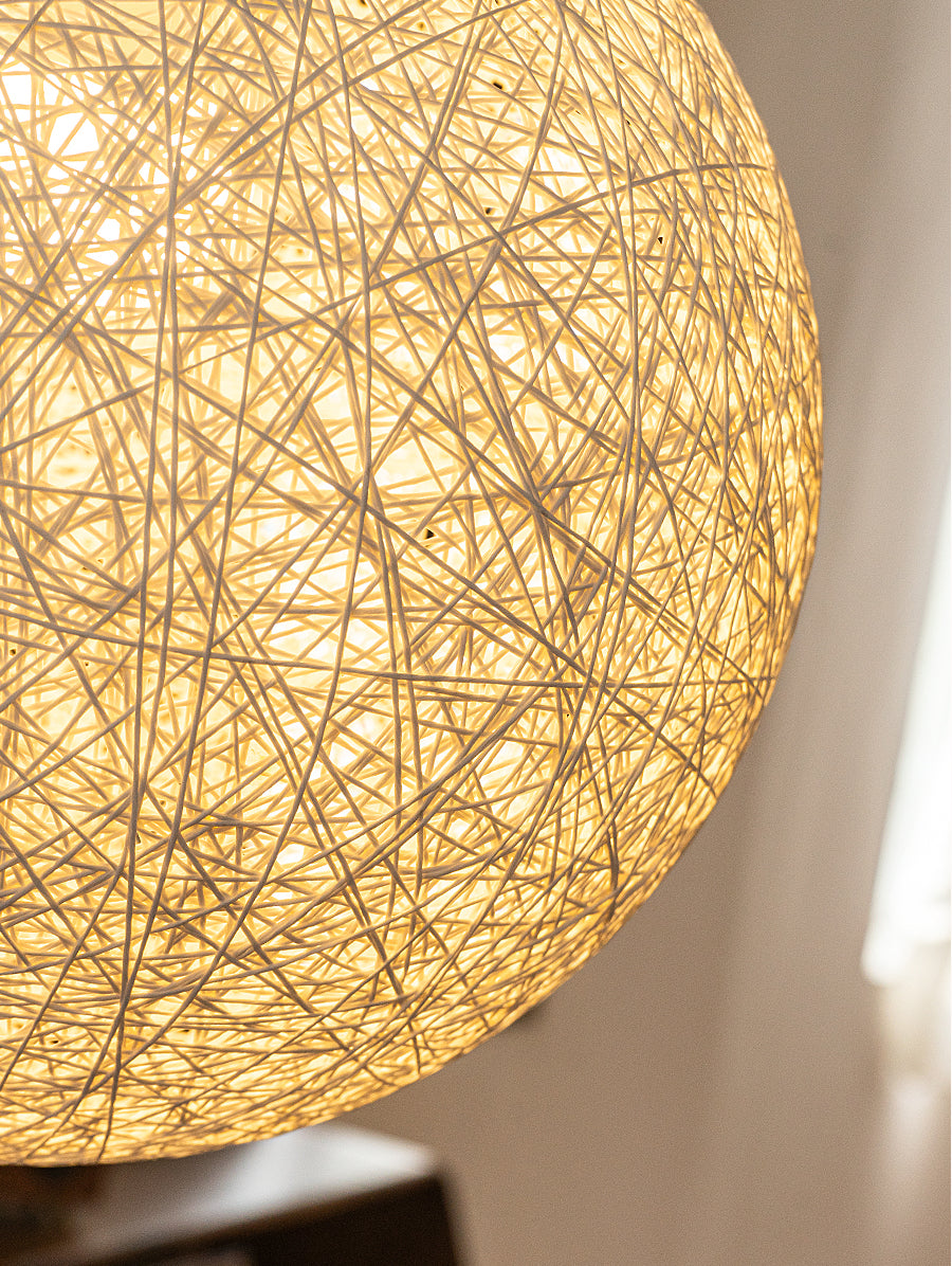 Modern White Rattan Bamboo Ball Ceiling Hanging Light